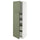 METOD / MAXIMERA hi cab w 2 doors/4 drawers, white/Axstad grey-green, 60x60x200 cm