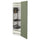 METOD / MAXIMERA high cabinet with cleaning interior, white/Axstad grey-green, 60x60x200 cm