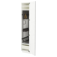 METOD / MAXIMERA high cabinet with cleaning interior, white Enköping/white wood effect, 40x60x200 cm