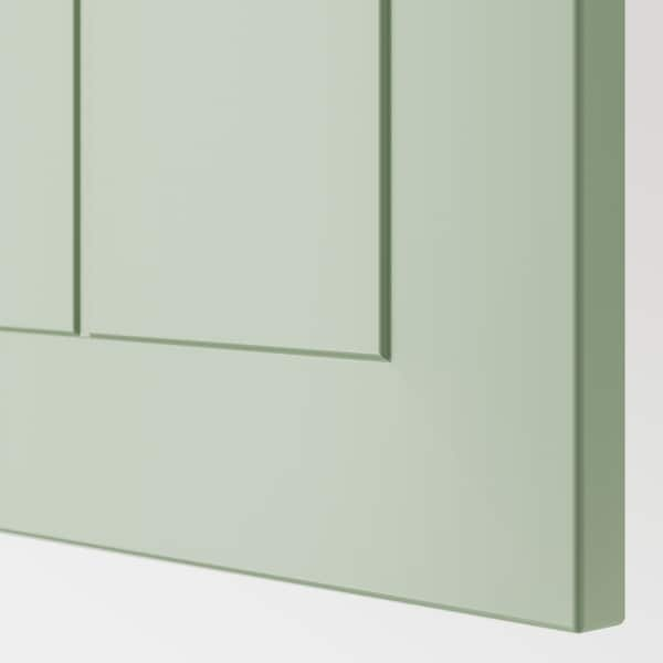 Ikea METOD / MAXIMERA - Tall cabinet with cleaning accessories, white/Stensund light green,40x60x200 cm