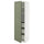METOD / MAXIMERA high cabinet with drawers, white/Axstad grey-green, 60x60x200 cm