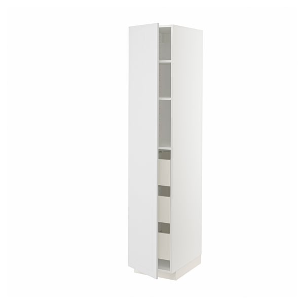 METOD / MAXIMERA high cabinet with drawers, white/Stensund white, 40x60x200 cm