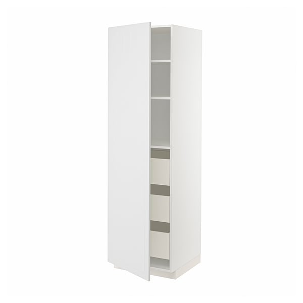 METOD / MAXIMERA high cabinet with drawers, white/Stensund white, 60x60x200 cm