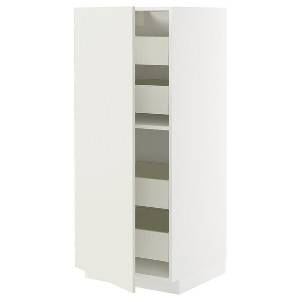 Ikea METOD / MAXIMERA - High cabinet with drawers, white/Veddinge white, 60x60x140 cm