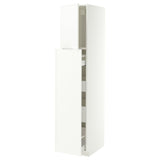 METOD / MAXIMERA hc w p-o func 1dr/4drw, white/Aspudden matt white, 40x60x200 cm