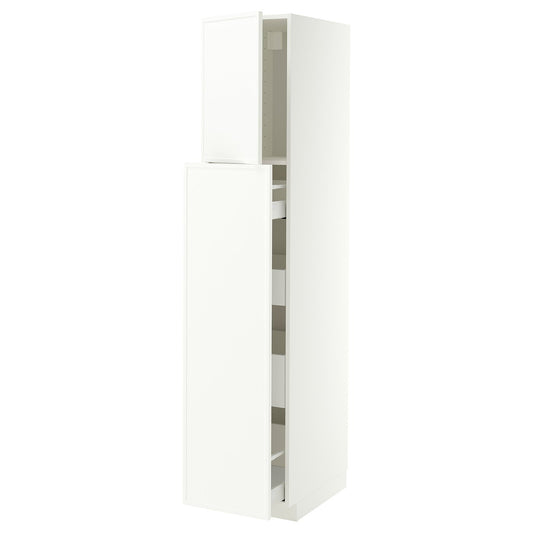 METOD / MAXIMERA hc w p-o func 1dr/4drw, white/Aspudden matt white, 40x60x200 cm