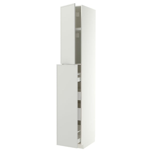 METOD / MAXIMERA hc w p-o func 1dr/4drw, white/Aspudden light grey, 40x60x240 cm