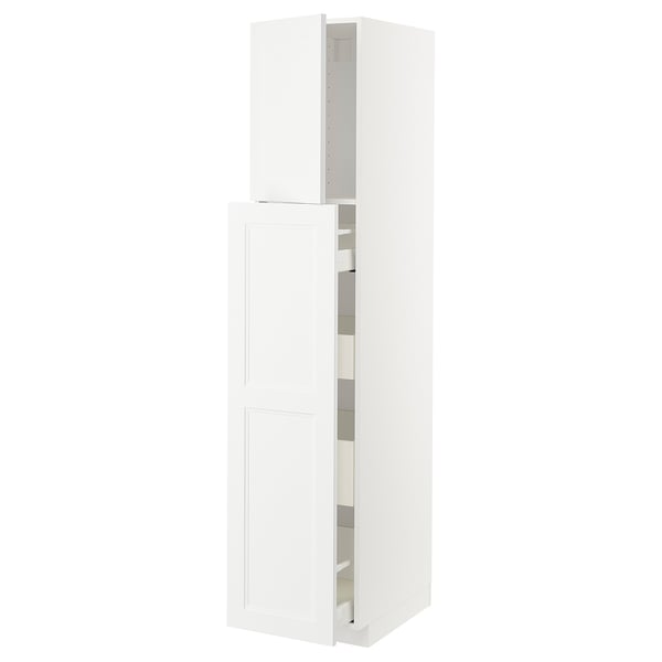 METOD / MAXIMERA hc w p-o func 1dr/4drw, white/Axstad matt white, 40x60x200 cm