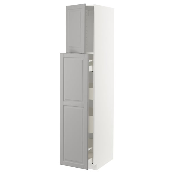 METOD / MAXIMERA - METOD / MAXIMERA Hc w p-o func 1dr/4drw, white/Bodbyn grey, 40x60x200 cm