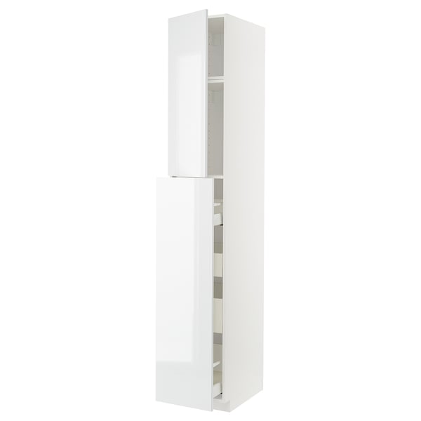 METOD / MAXIMERA hc w p-o func 1dr/4drw, white/Ringhult white, 40x60x240 cm