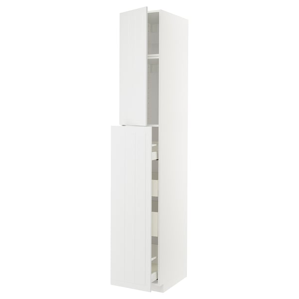 METOD / MAXIMERA hc w p-o func 1dr/4drw, white/Stensund white, 40x60x240 cm
