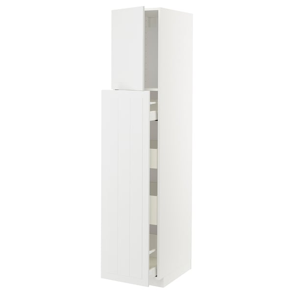 METOD / MAXIMERA hc w p-o func 1dr/4drw, white/Stensund white, 40x60x200 cm