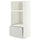 METOD / MAXIMERA high cabinet f built-in appliances, white/Aspudden light grey, 60x60x140 cm