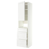 METOD / MAXIMERA high cabinet f built-in appliances, white/Axstad matt white, 60x60x240 cm