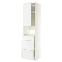 METOD / MAXIMERA high cabinet f built-in appliances, white/Axstad matt white, 60x60x240 cm