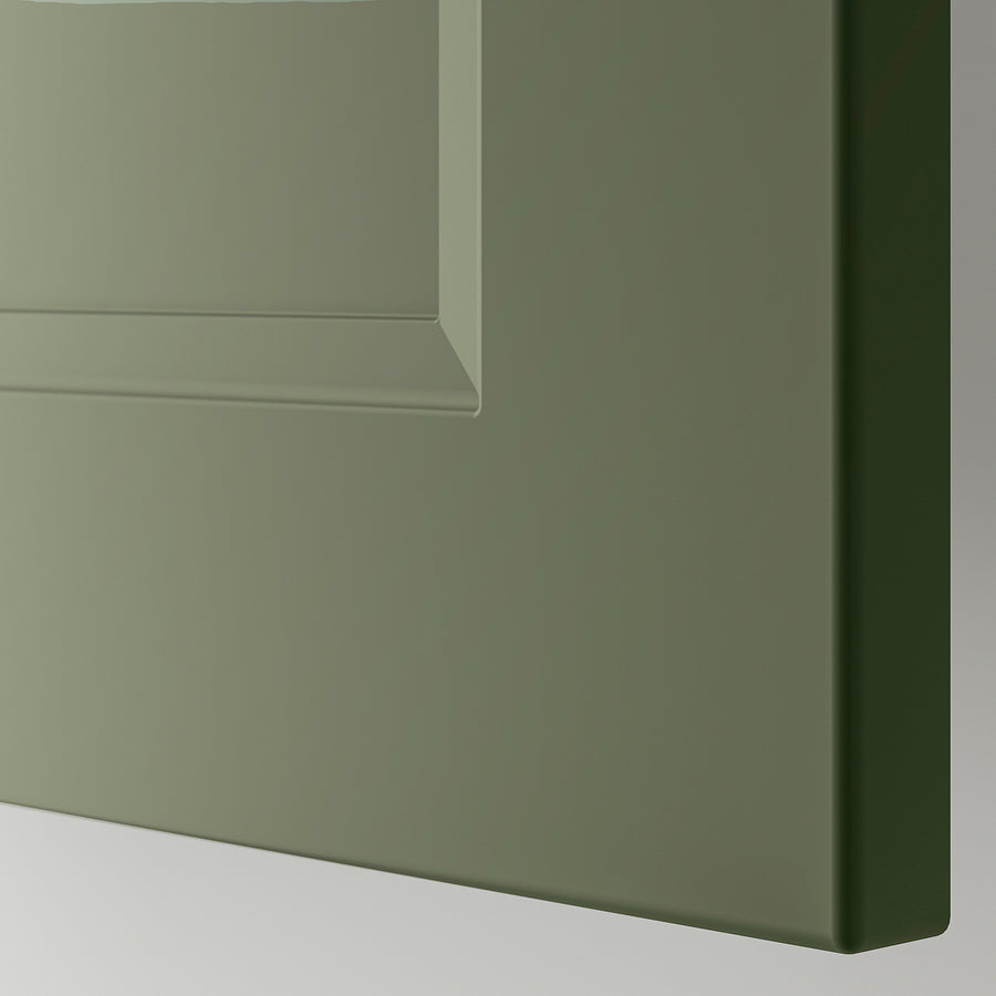 METOD / MAXIMERA high cabinet f built-in appliances, white/Axstad grey-green, 60x60x220 cm