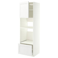 METOD / MAXIMERA high cabinet f built-in appliances, white Enköping/white wood effect, 60x60x200 cm