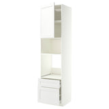 METOD / MAXIMERA high cabinet f built-in appliances, white Enköping/white wood effect, 60x60x240 cm