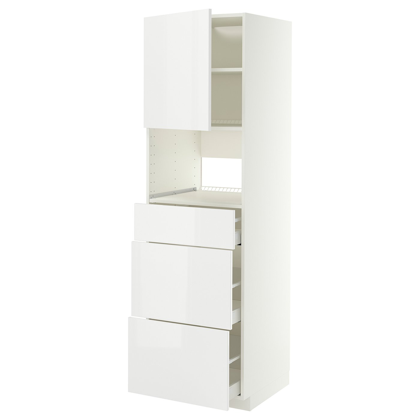 METOD / MAXIMERA high cabinet f built-in appliances, white/Ringhult white, 60x60x200 cm