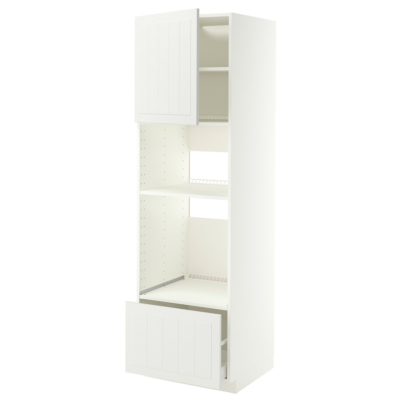 METOD / MAXIMERA high cabinet f built-in appliances, white/Stensund white, 60x60x200 cm
