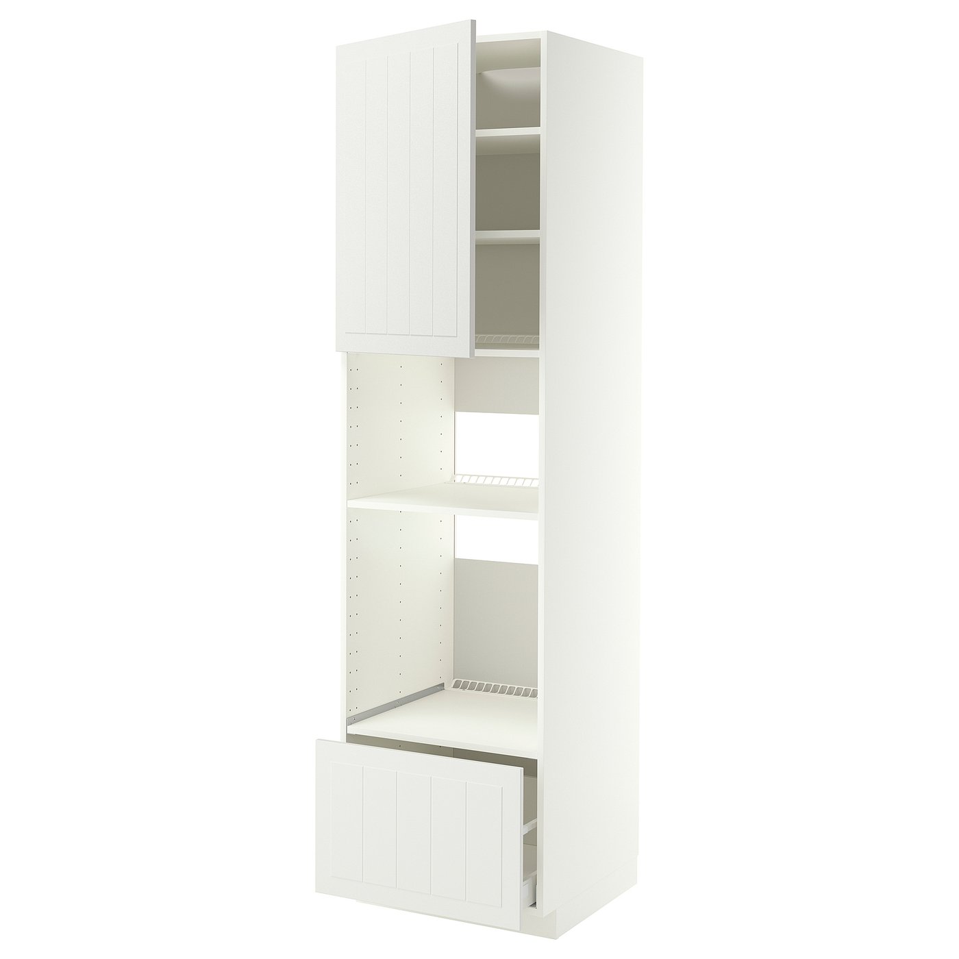 METOD / MAXIMERA high cabinet f built-in appliances, white/Stensund white, 60x60x220 cm