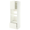 METOD / MAXIMERA high cabinet f built-in appliances, white/Vallstena white, 60x60x200 cm
