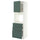 METOD / MAXIMERA high cab f oven w door/3 drawers, white/Aspudden dark grey-green, 60x60x200 cm