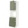 METOD / MAXIMERA high cab f oven w door/3 drawers, white/Axstad grey-green, 60x60x220 cm