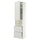 METOD / MAXIMERA hi cab f micro w door/2 drawers, white/Aspudden light grey, 60x60x240 cm