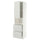 METOD / MAXIMERA hi cab f micro w door/2 drawers, white/Aspudden light grey, 60x60x220 cm
