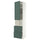 METOD / MAXIMERA hi cab f micro w door/2 drawers, white/Aspudden dark grey-green, 60x60x240 cm