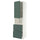 METOD / MAXIMERA hi cab f micro w door/2 drawers, white/Aspudden dark grey-green, 60x60x220 cm