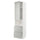 METOD / MAXIMERA - METOD / MAXIMERA Hi cab f micro w door/2 drawers, white/Havstorp light grey, 60x60x240 cm