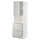 METOD / MAXIMERA - METOD / MAXIMERA Hi cab f micro w door/2 drawers, white/Havstorp light grey, 60x60x200 cm
