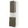 METOD / MAXIMERA - METOD / MAXIMERA Hi cab f micro w door/2 drawers, white/Havstorp brown-beige, 60x60x220 cm