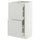 METOD / MAXIMERA base cab with 2 fronts/3 drawers, white/Aspudden light grey, 40x37 cm