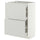 METOD / MAXIMERA base cab with 2 fronts/3 drawers, white/Aspudden light grey, 60x37 cm