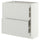 METOD / MAXIMERA base cab with 2 fronts/3 drawers, white/Aspudden light grey, 80x37 cm