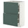 METOD / MAXIMERA base cab with 2 fronts/3 drawers, white/Aspudden dark grey-green, 60x37 cm