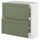 METOD / MAXIMERA base cab with 2 fronts/3 drawers, white/Axstad grey-green, 80x37 cm