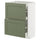 METOD / MAXIMERA base cab with 2 fronts/3 drawers, white/Axstad grey-green, 60x37 cm
