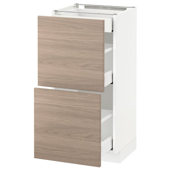 METOD / MAXIMERA - Base cabinet/2fronts/3drawers , 40x37 cm
