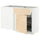METOD / MAXIMERA - Base unit ang/cassette/elem estr, white/Askersund light ash effect, 128x68 cm - Width: 127.5 cmDepth: 67.5 cmHeight: 88.0 cmFrame height: 80.0 cm