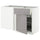 METOD / MAXIMERA - Base cabinet ang/cassette/elem estr, white/Bodbyn grey, 128x68 cm - Width: 127.5 cmDepth: 67.5 cmHeight: 88.0 cmFrame height: 80.0 cm