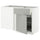 METOD / MAXIMERA - Base cabinet ang/cassette/elem estr, white/Havstorp light grey, 128x68 cm - Width: 127.5 cmDepth: 67.5 cmHeight: 88.0 cmFrame height: 80.0 cm
