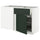 METOD / MAXIMERA - Base cabinet ang/cassette/elem estr, white/Havstorp deep green, 128x68 cm - Width: 127.5 cmDepth: 67.5 cmHeight: 88.0 cmFrame height: 80.0 cm