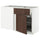 METOD / MAXIMERA - Base cabinet ang/cassette/elem estr, white/Sinarp brown, 128x68 cm - Width: 127.5 cmDepth: 67.5 cmHeight: 88.0 cmFrame height: 80.0 cm