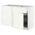 METOD / MAXIMERA - Base unit ang/cassette/elem estr, white/Vallstena white, 128x68 cm - Width: 127.5 cmDepth: 67.5 cmHeight: 88.0 cmFrame height: 80.0 cm