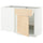 METOD / MAXIMERA - Corner mobile base/drawer/shelf, white/Askersund light oak effect, 128x68 cm - Width: 127.5 cm Depth: 67.5 cm Height: 88.0 cm Height of structure: 80.0 cm.