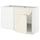 METOD / MAXIMERA corner base cab w drawer and shelf, white/Bodbyn off-white, 128x68 cm